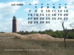 Kalenderbild Juli 2003 - Leuchtturm Darßer Ort