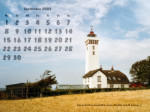 Kalenderbild September 2003 - Leuchtturm Lindehoved (Fünen - DK)