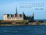 Kalenderbild Februar 2004 - Schloss und Leuchtturm Helsingør (DK)