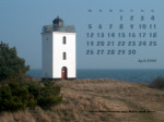 Kalenderbild April 2004 - Leuchtturm Bågø (DK)
