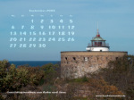 Kalenderbild September 2004 - Leuchtturm Christiansø (Erbseninseln - DK)