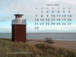 Kalenderbild Februar 2005 - Leuchtturm Olhörn (Föhr)