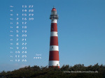 Kalenderbild Juni 2005 - Leuchtturm Ameland (NL)