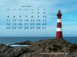 Kalenderbild Juli 2005 - Leuchtturm Hellisøy (N)