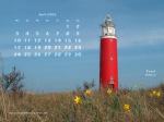Kalenderbild April 2006 - Leuchtturm Texel (NL)