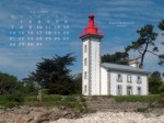 Kalenderbild August 2006 - Leuchtturm Pointe de Combrit (Bretagne)