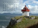 Kalenderbild Oktober 2006 - Leuchtturm Skongenes - Insel Vågsøy (N)