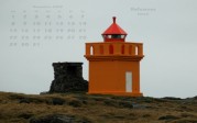 Kalenderbild Dezember 2008 - Leuchtturm Hafnarnes (IS)