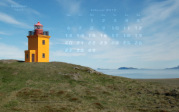 Kalenderbild Februar 2012 - Leuchtturm Hegranes (IS)