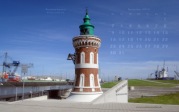 Kalenderbild Dezember 2013 - Leuchtturm Kaiserschleuse Bremerhaven (D)