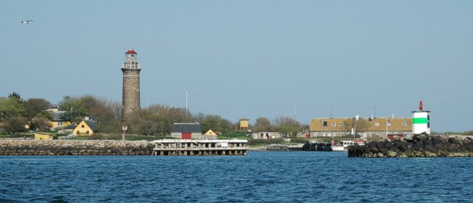 all three lighthouses of the island of Hirsholm