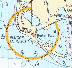 section of a nautical chart