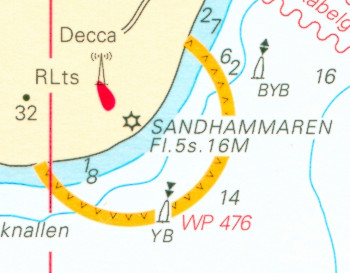 Ausschnitt aus einer Seekarte