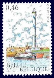 Briefmarke Leuchtturm Oostende