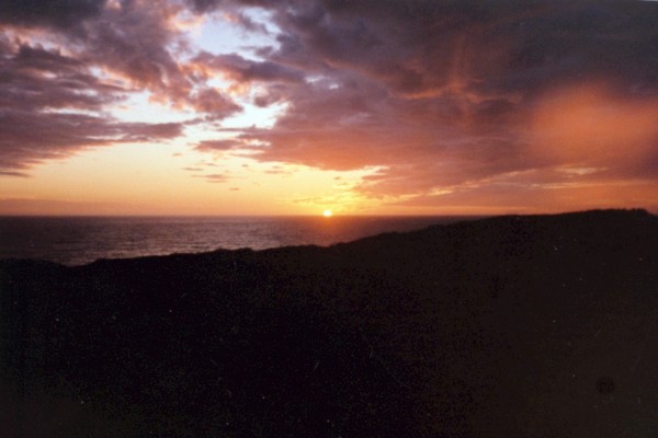 sunset near Hirtshals in Denmark
